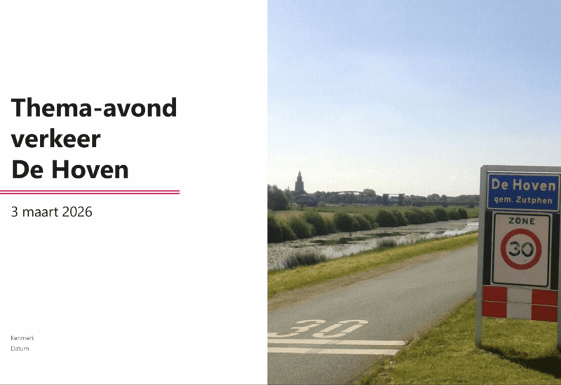 Presentatie thema avond verkeer De Hoven - 3 maart 2026